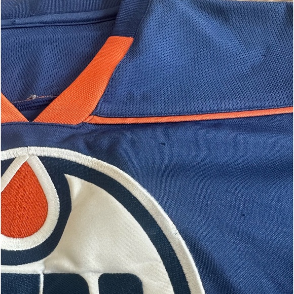 Boys NHL Short Sleeve Oilers Hockey Shirt - Picture 6 of 9